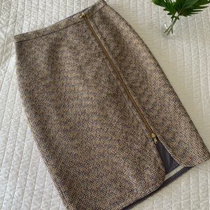 Metallic pencil skirt